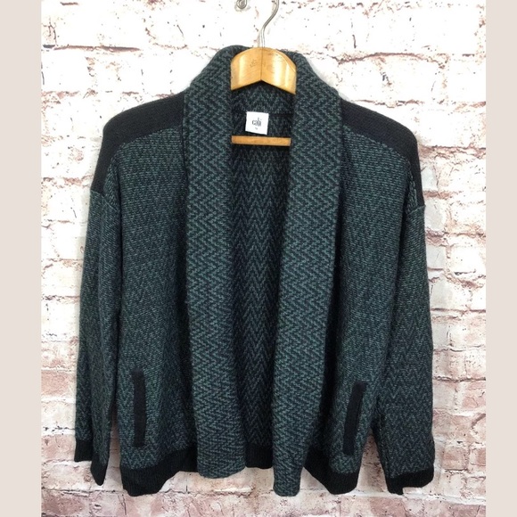 black and green cardigan